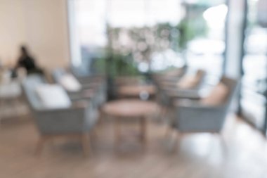 abstract blur empty chair in cafe'