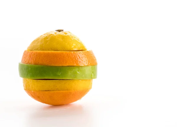 Mele affettate e frutta all'arancia — Foto Stock