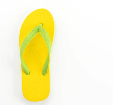 Beyaz arka plan üzerinde lastik terlikler