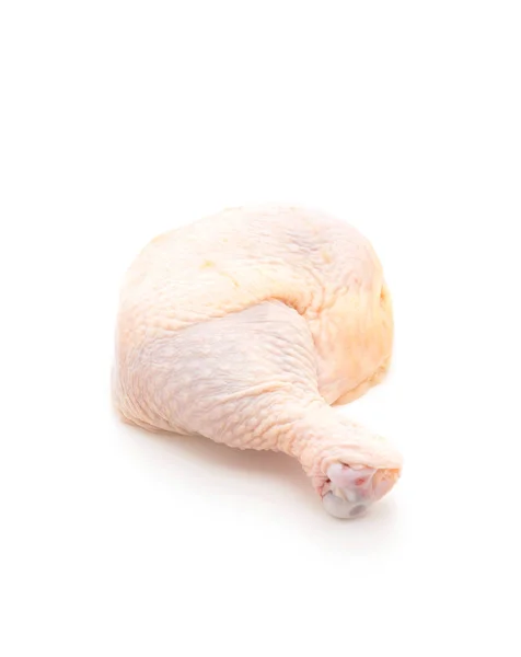 Cuisse de poulet sur fond blanc — Photo