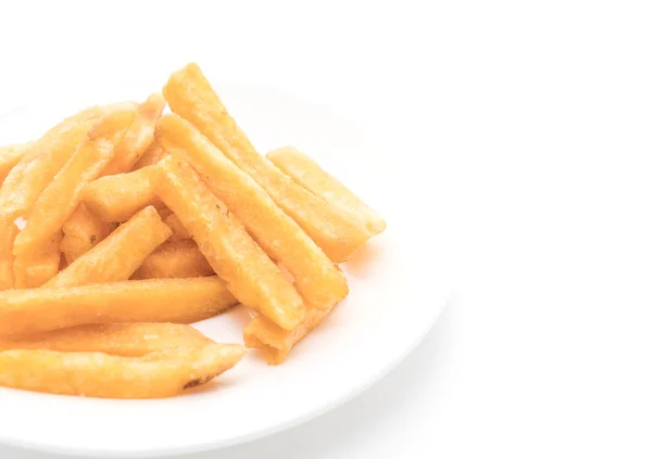 Pommes frites på vit bakgrund — Stockfoto