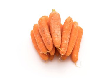 baby carrots on white background clipart