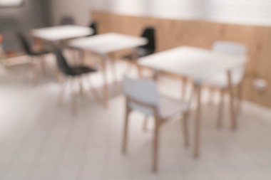 abstract blur empty chair in cafe'