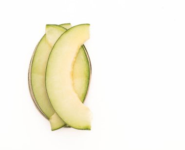 Beyaz arkaplanda kavun