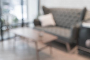 abstract blur empty chair in cafe'