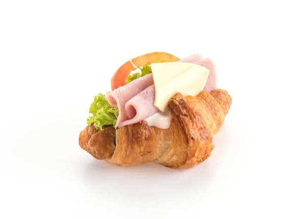 Croissant di formaggio e prosciutto — Foto Stock