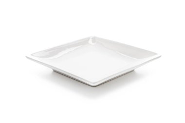 Beyaz arkaplanda boş plaka