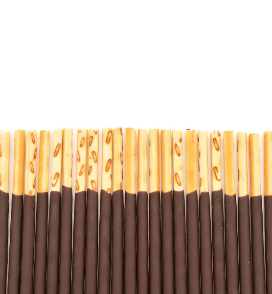 Biscuit stick met chocolade smaak — Stockfoto