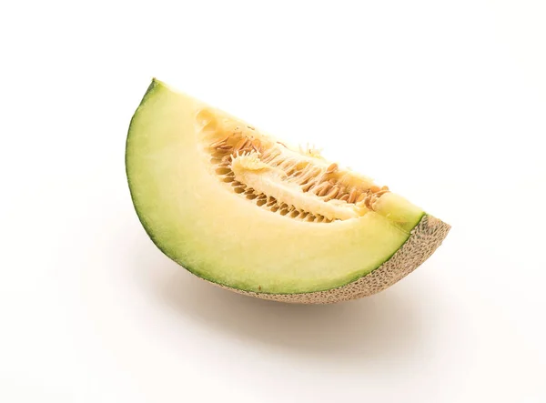 Kantaloupe melon på vit bakgrund — Stockfoto