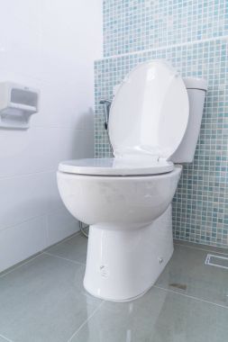 modern banyo beyaz floş tuvalet 