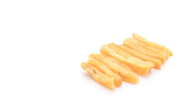 Τηγανητές πατάτες σε λευκό φόντο — Φωτογραφία Αρχείου