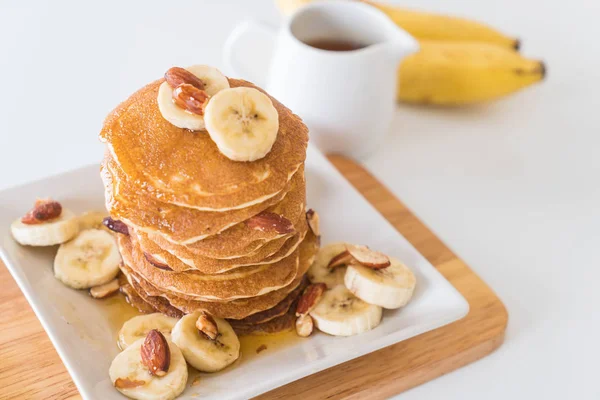 Mandel banan pannkaka — Stockfoto