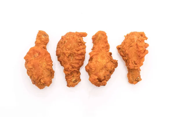 Fried chicken on white background — Stock Photo, Image