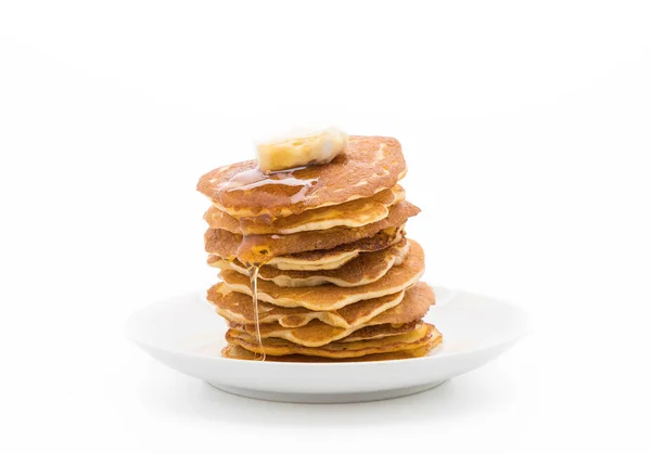 Keju di pancake dengan madu — Stok Foto