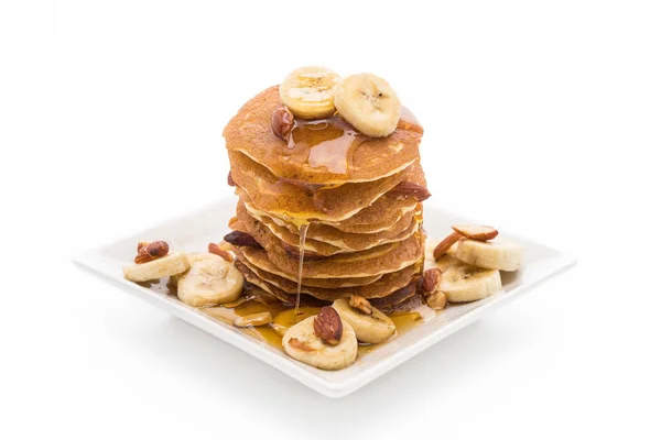 Mandel banan pannkaka — Stockfoto