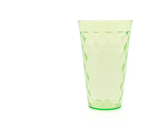 Tazza di plastica verde — Foto Stock