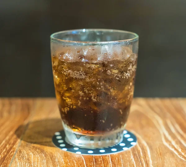 Glass of cola with ice — Stock Photo, Image