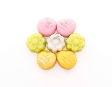 tatlı mochi üzerinde beyaz