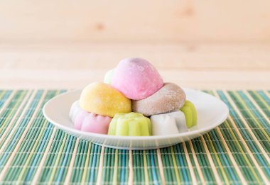 renkli tatlı mochi 