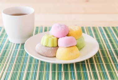 renkli tatlı mochi 