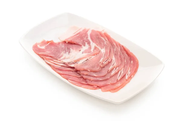 Carne de porco fresca em fatias — Fotografia de Stock