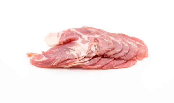 Carne di maiale fresca affettata — Foto Stock