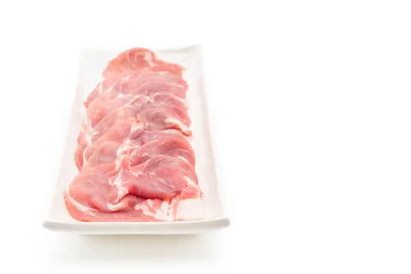 Carne di maiale fresca affettata — Foto Stock