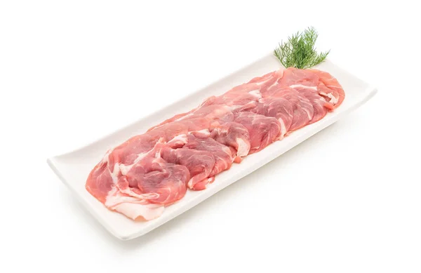 신선한 돼지고기 슬라이스 — 스톡 사진