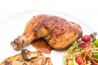 Izgaralar biftek teriyaki soslu tavuk