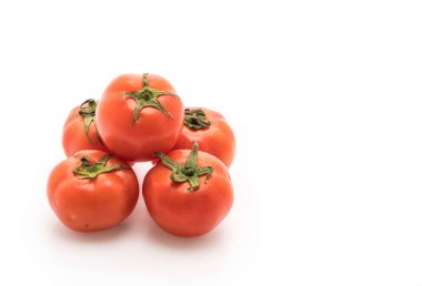 beyaz üzerine taze domates 
