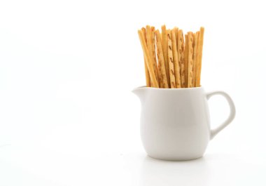 beyaz zemin üzerine bisküvi sopa