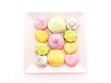 tatlı mochi üzerinde beyaz