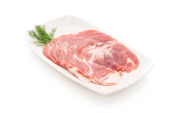 Cerdo fresco en rodajas — Foto de Stock