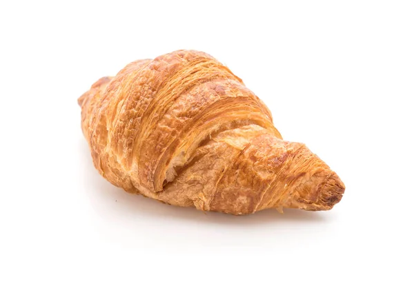 Smör croissant på vit — Stockfoto