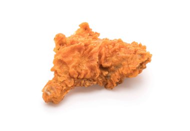 Beyaz arka planda kızarmış tavuk