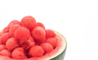 Beyaz üzerine taze karpuz