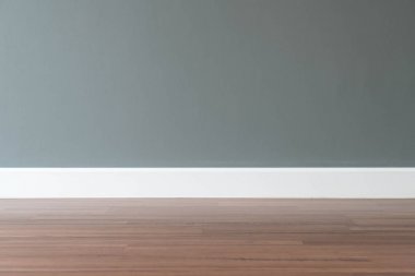  bir ahşap zemin ile boş duvar