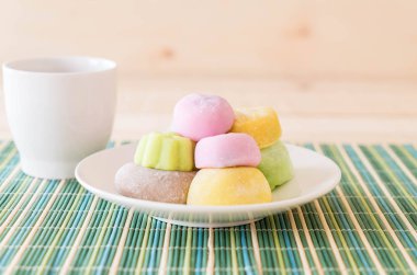 renkli tatlı mochi 