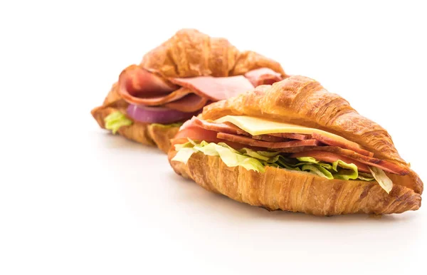 Prosciutto cotto al croissant — Foto Stock