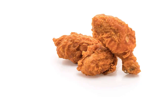 Fried chicken on white background — Stock Photo, Image