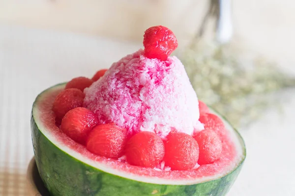 Postre de sandía bingsu — Foto de Stock