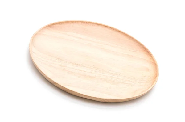 Деревянная плита на белом — стоковое фото