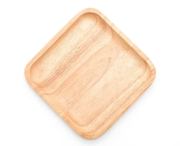 Wood plate on white — Stock Photo, Image