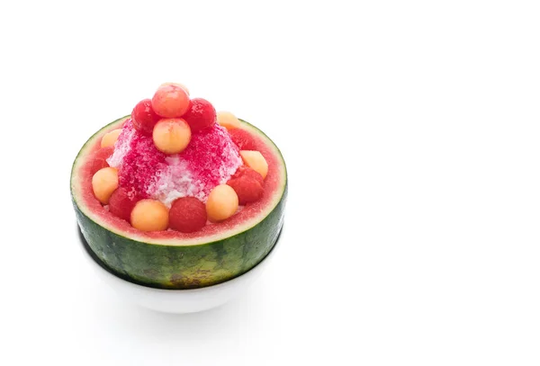 Watermeloen bingsu dessert — Stockfoto