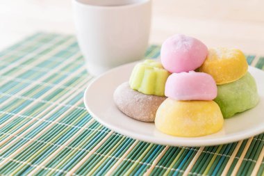 renkli tatlı mochi 