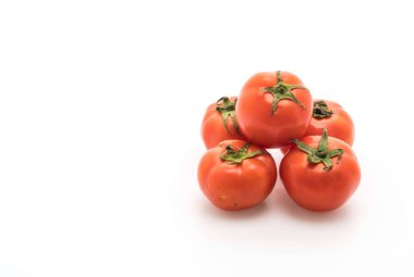 beyaz üzerine taze domates 