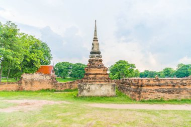 Güzel eski mimari tarihi Ayutthaya Tayland