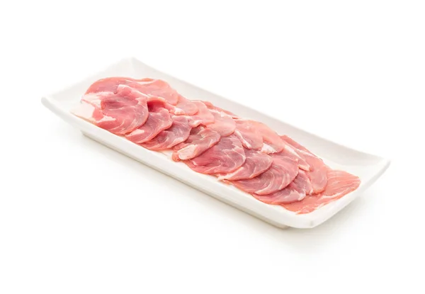 Carne de porco fresca em fatias — Fotografia de Stock