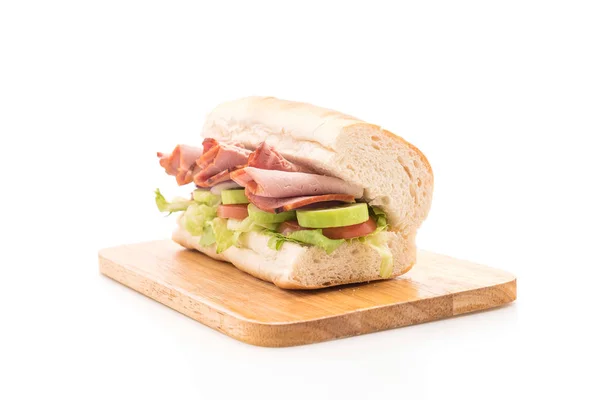 Jambon ve salata denizaltı sandviç — Stok fotoğraf