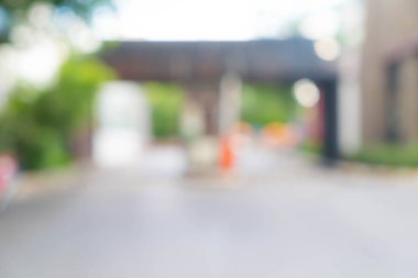 bulanıklık giriş soyut ve Park araba yolu çıkış 